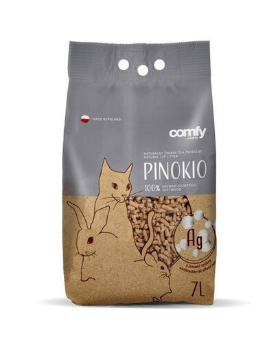 COMFY Pinocchio silver guard drevené podstielka s iónmi striebra 7 l