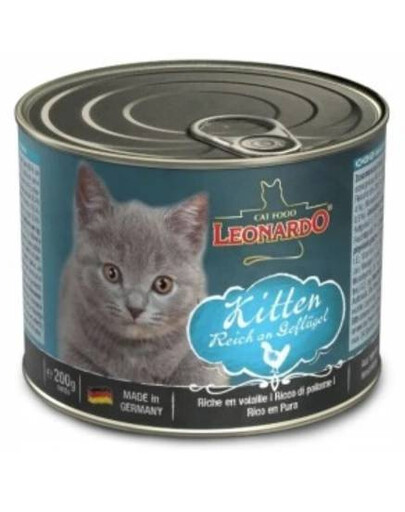 LEONARDO Quality Selection Kitten mokré krmivo pre mladé mačky hydina 200 g