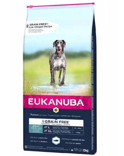 EUKANUBA Grain Free granule pre dospelých psov veľkých plemien 12 kg