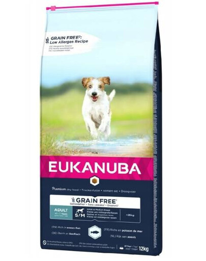 Eukanuba Adult Small & Medium Grain Free Ocean Fish - granule pro psy