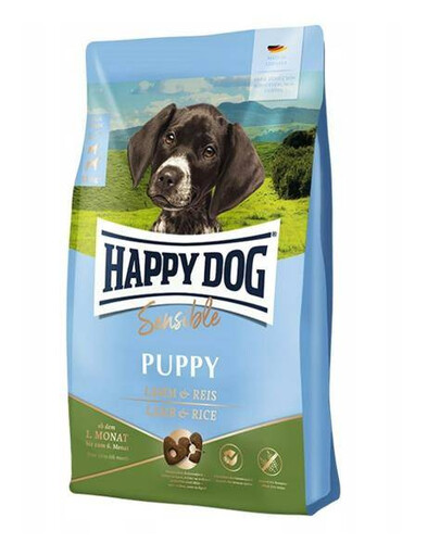 Happy Dog Sensible Puppy, granule pre šteňatá, 1-6 mesiacov, jahňacie / ryža, 10 kg