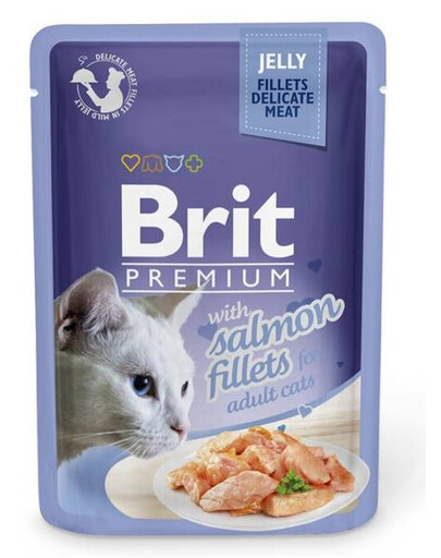 BRIT Premium filety z lososa v želé 24x 85 g
