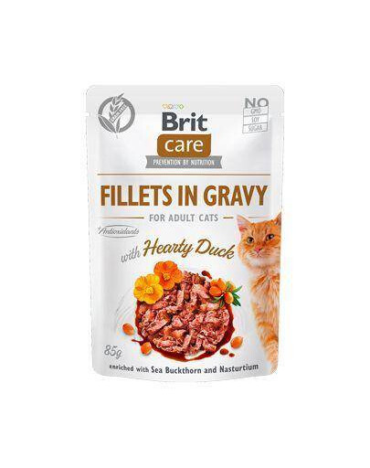 BRIT Care filety v kačacej omáčke 24x 85 g Kačacie filety v omáčke mokré krmivo pre mačky 24x 85 g