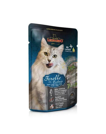 LEONARDO Finest Selection pstruh a catnip 85 g