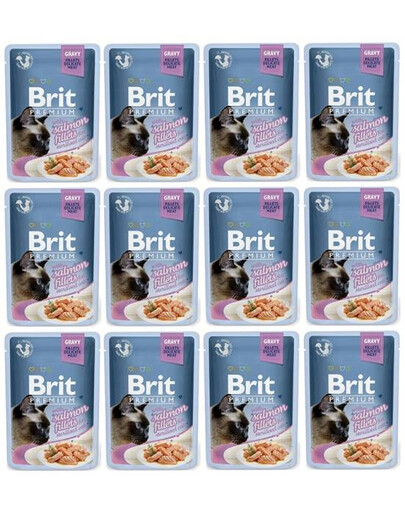 BRIT Premium Filety v lososovej šťave pre kastrované dospelé mačky 24x 85 g