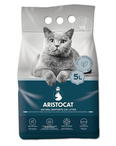 ARISTOCAT Bentonite Plus prírodné bentonitové stelivo s vôňou zeme 5 l