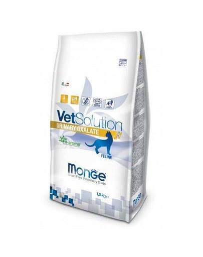 MONGE Vet Solution Cat Urinary Oxalate 1,5 kg granule pre mačky, na močový systém 1,5 kg