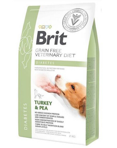 BRIT veterinárne krmivo diabetes psov 2 kg