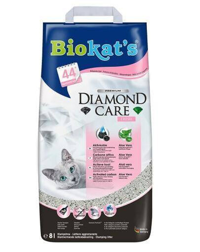 BIOKAT'S Diamond Care Fresh bentonitová podstielka s vôňou púdru pre mačky 8 l