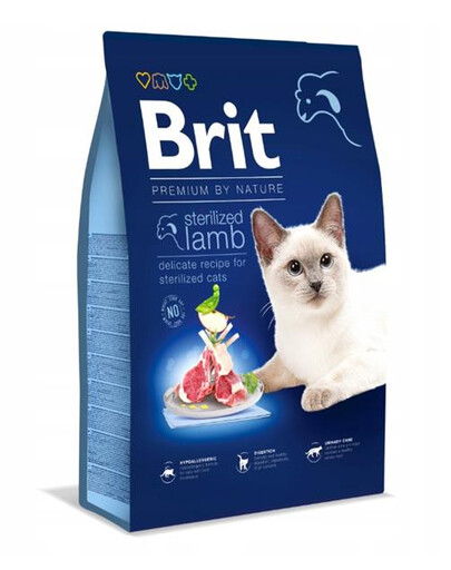 BRIT Cat Premium by Nature Sterilised lamb granule pre mačky s jahňacím mäsom 1,5 kg