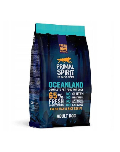 Primal 65% Oceanland Dog Food 1 kg hypoalergénne prírodné granule bez obilnín pre dospelých psov všetkých plemien