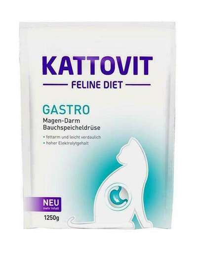 KATTOVIT gastro Diet For Cats granule pre mačky s ochorením tráviaceho ústrojenstva 1,25 kg