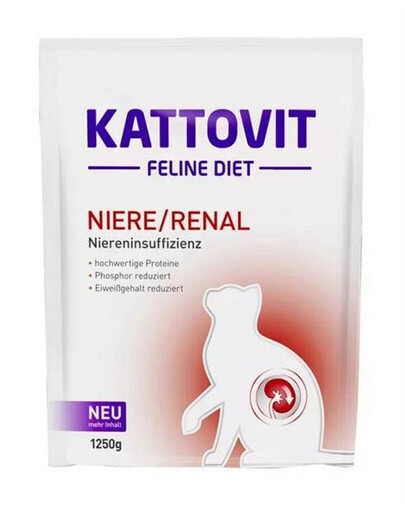 KATTOVIT Niere Renal Diet For Cats granule pre mačky s ochorením obličiek 1,25 kg