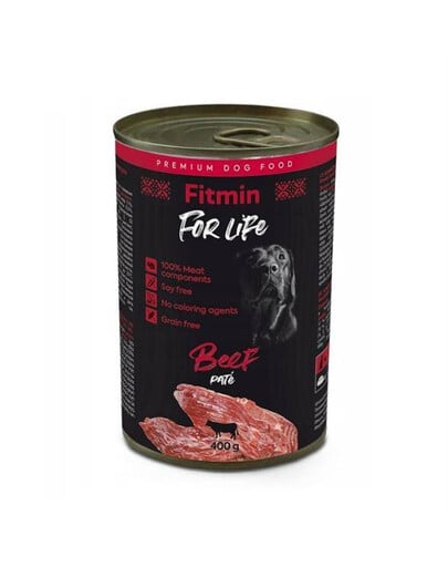 Fitmin For Life pes beef konzerva s hovädzím mäsom pre dospelých psov 400 g