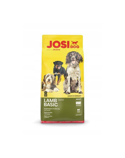 JosiDog Lamb Basic granule pre dospelých psov s jahňacím mäsom 15 kg