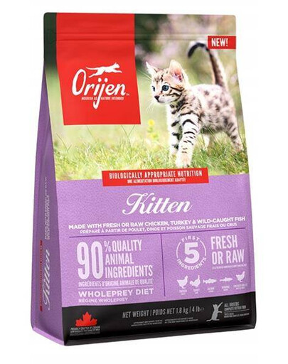 Orijen Kitten 1,8 kg bezobilné granule pre mačiatka