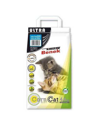 Super Benek Corn Cat Ultra kukuričná podstielka pre mačky 7 l (4,4kg)