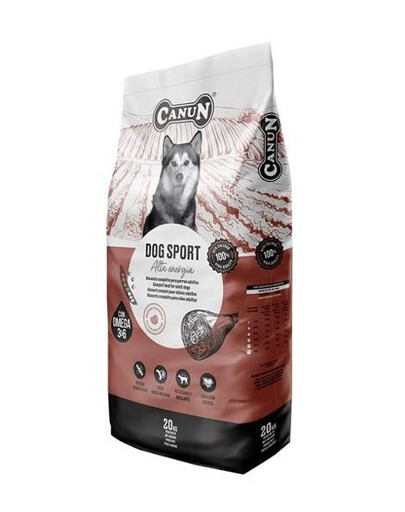 CANUN Dog Sport s hovädzím mäsom 20 kg granule pre energických a športových dospelých psov 20 kg