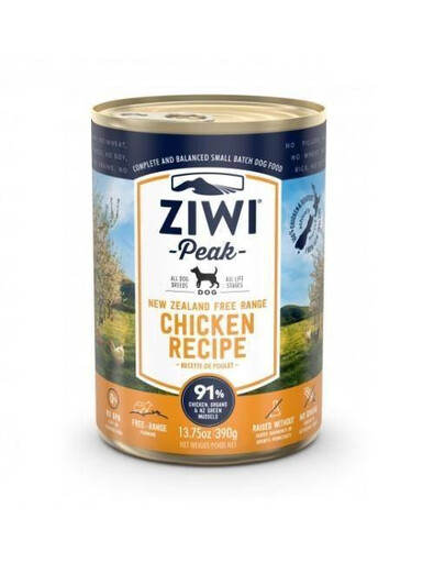 ZIWIPEAK Dog Chicken Chicken 390 g krmivo pre dospelých psov 390 g