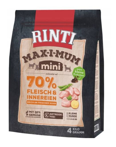 RINTI MAX-I-MUM Mini s kuracím mäsom pre malé psy 4 kg