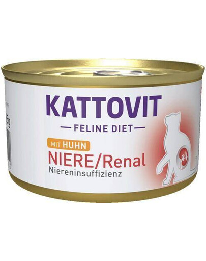 KATTOVIT pre mačky trpiace obličkovými problémami s kuracím mäsom 85 g