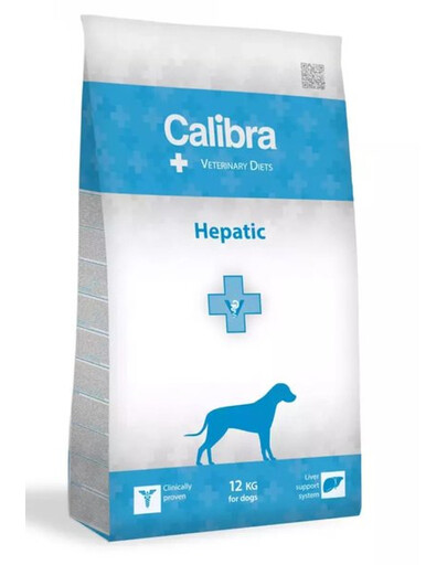 CALIBRA Veterinary Diet Dog Hepatic 12 kg veterinárne granule pre dospelých psov, podpora pečene