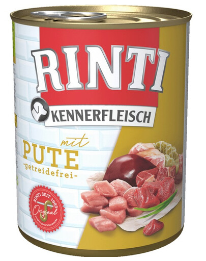 RINTI Kennerfleisch Turkey konzerva pre psov morka 800 g