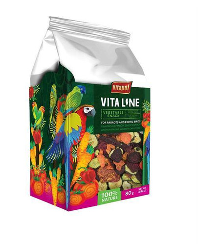 Vitaline zeleninová výživa pre papagáje a exotické vtáctvo 80 g