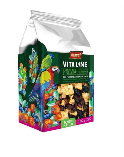 Vitaline Ovocie lesa a sadu pre papagáje a exotické vtáctvo 150g