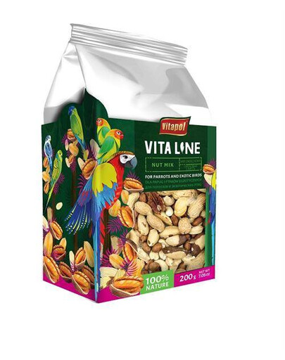 Zmes Vitaline Nut pre papagáje a exotické vtáctvo 150 g