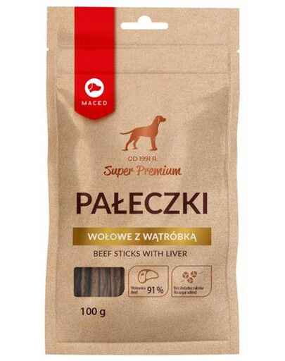 Maced monoproteínový hovädzí a pečeňový snack 100 g