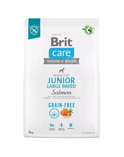 Brit care dog grain-free junior large breed salmon granule pre šteňatá veľkých plemien 3 kg