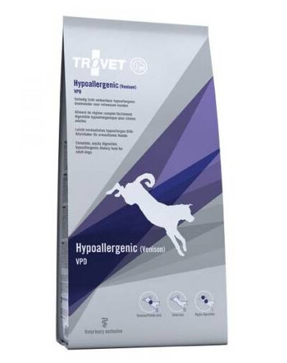 TROVET hypoalergénne granule pre psov so zverinou 3 kg