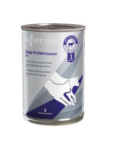 TROVET Unique Protein Venison UPV pre psov a mačky zverina 400 g