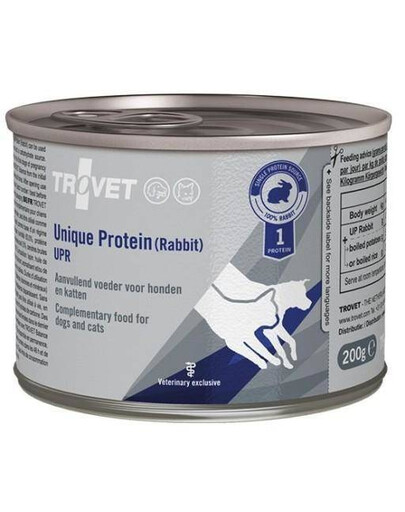 TROVET Unique Protein králik UPR pre psov a mačky králik 200 g