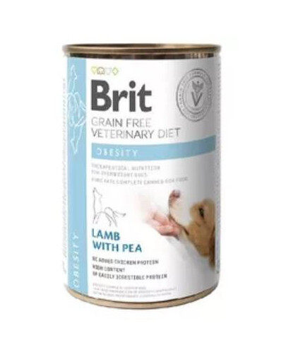 BRIT Veterinary Diet Obesity Lamb&Pea krmivo pre psov pre obezitu 400 g