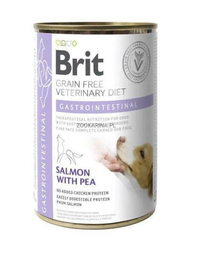 BRIT Veterinary Diet Gastrointestinal Salmon&Pea pre citlivý tráviaci systém 400 g