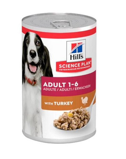 HILL'S Science Plan Canine Adult Turkey mokré krmivo pre dospelých psov s morkou 370 g