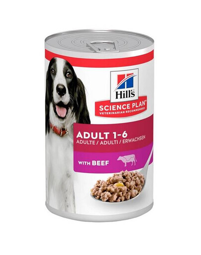 HILL'S Science Plan Canine Adult Beef konzerva pre dospelých psov s hovädzím mäsom 370 g