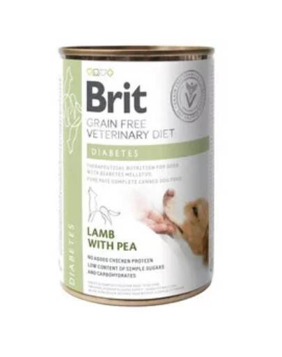 BRIT Veterinary Diet Diabetes Lamb&Pea krmivo pre psov pre cukrovku 400 g