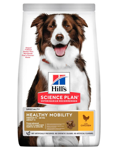 HILL'S Science Plan Adult Healthy Mobility Medium granule pre psy stredných plemien s kuracím mäsom 14 kg