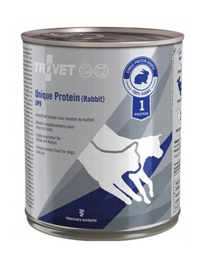 TROVET Unique Protein UPR pre psov/mačky s králičím mäsom 800 g