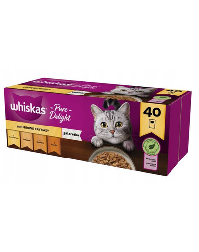 Whiskas Potr Pure Delight kapsičky s hydinovým mäsom 40x 85 g