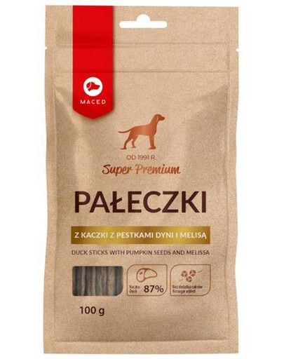 Maced monoproteínová kačacia desiata s tekvicovými semienkami a medovkou pre psov 100 g