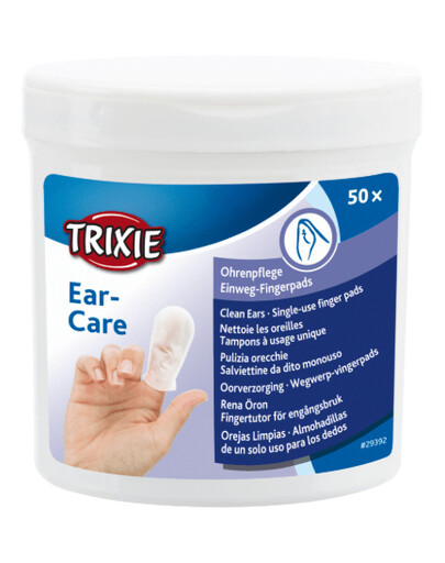 Trixie Ear Care čisté uši vankúšiky na prsty, 50 ks