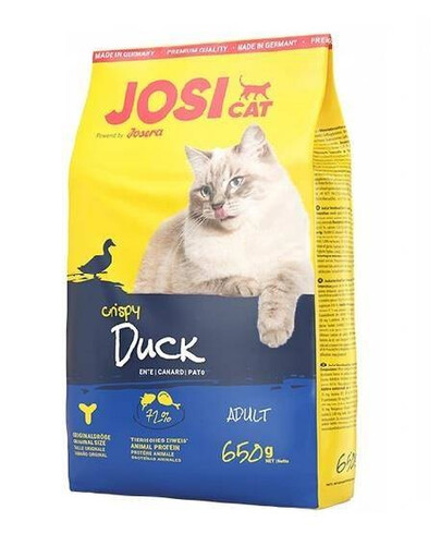 Josera JosiCat Crispy Duck 650 g granule pre dospelé mačky
