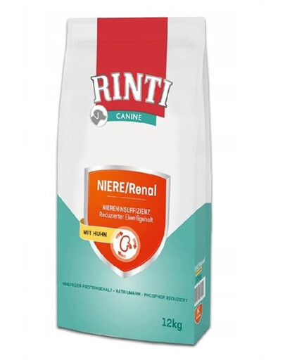 RINTI Niere/Renal Chicken granule pre psov s kuracím mäsom 12 kg