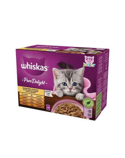 Whiskas Pure Delight Junior s hydinovým mäsom 12x 85 g