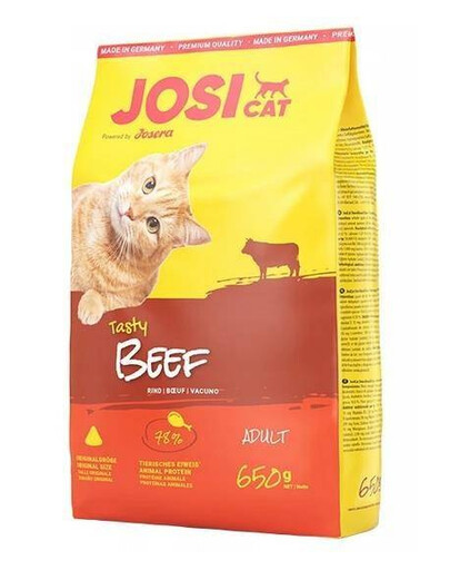 Josera JosiCat Tasty Beef granule s hovädzím mäsom pre dospelé mačky 650 g