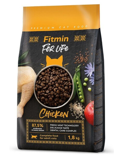FITMIN Cat For Life Adult Chicken granule pre mačky s kuracím mäsom 1,8 kg